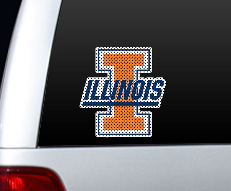 Illinois Fighting Illini Die-Cut Window Film - Large