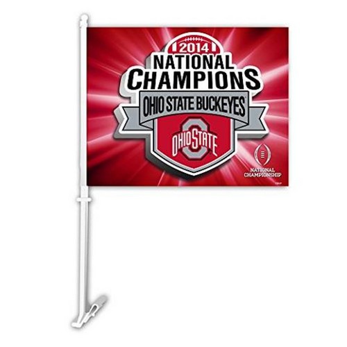 Fremont Die Ohio State Buckeyes Flag Car Style 2014 Champs Design