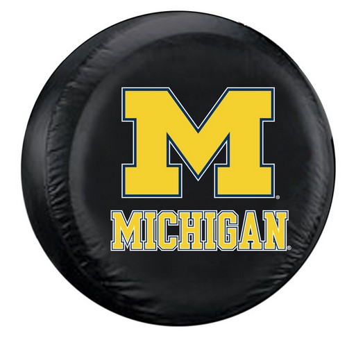 Fremont Die Michigan Wolverines Tire Cover Large Size Black CO