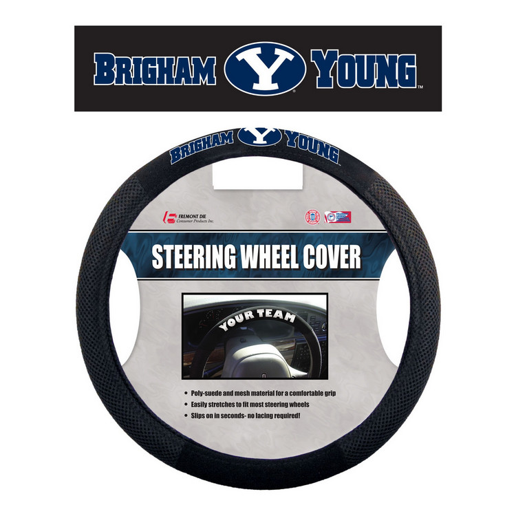 BYU Cougars Steering Wheel Cover Mesh Style CO