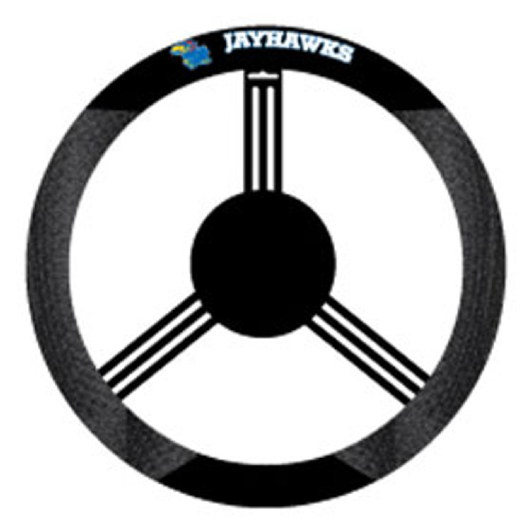 Kansas Jayhawks Steering Wheel Cover Mesh Style CO