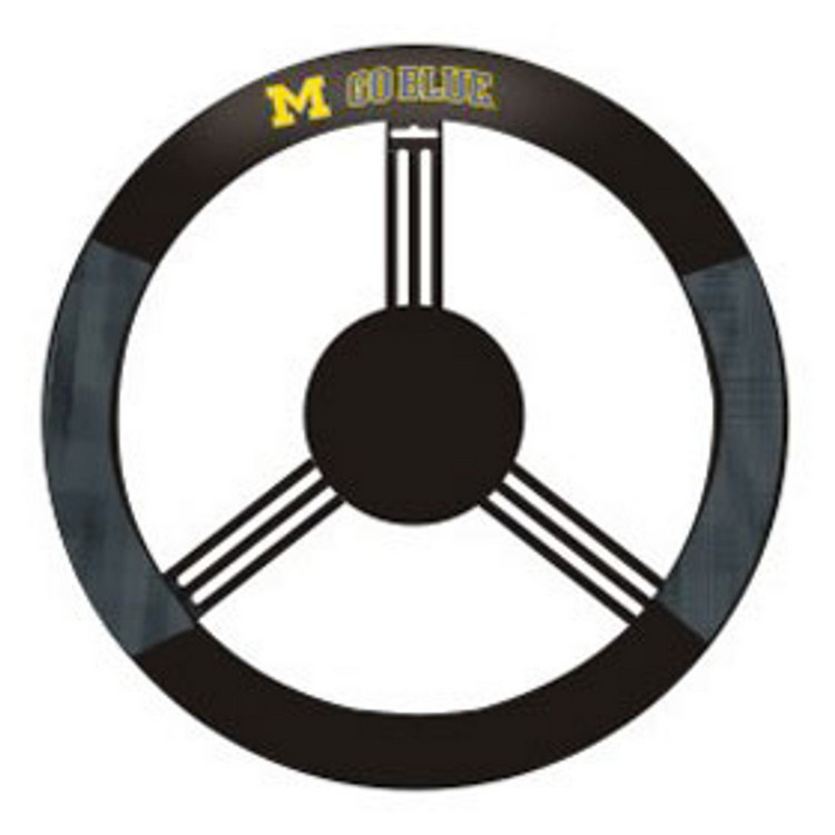 Michigan Wolverines Steering Wheel Cover Mesh Style CO