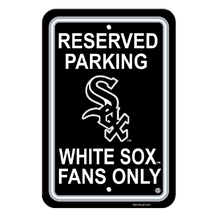 Chicago White Sox Sign 12x18 Plastic Reserved Parking Style CO