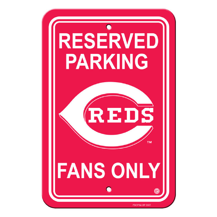 Cincinnati Reds Sign 12x18 Plastic Reserved Parking Style CO