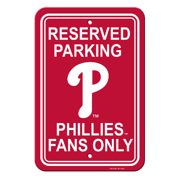 Philadelphia Phillies Sign 12x18 Plastic Reserved Parking Style CO