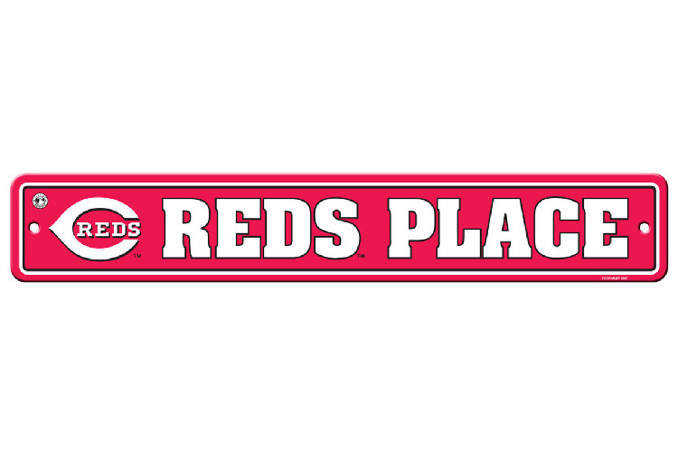 Cincinnati Reds Sign 4x24 Plastic Street Style CO