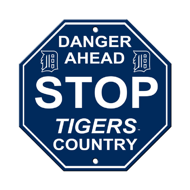 Detroit Tigers Sign 12x12 Plastic Stop Style Alternate CO