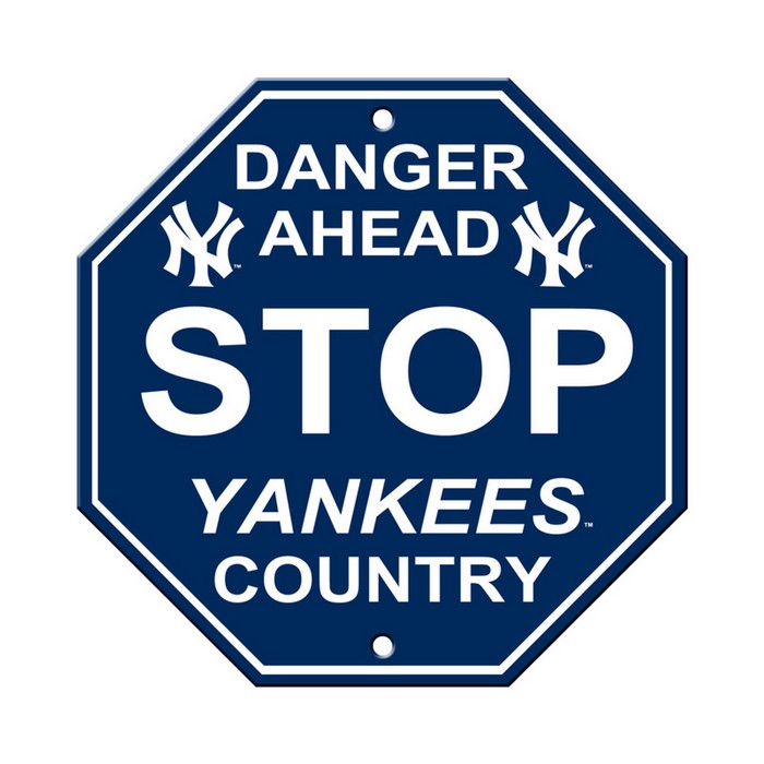 New York Yankees Sign 12x12 Plastic Stop Style CO