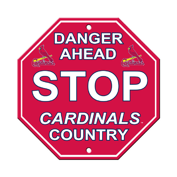 St. Louis Cardinals Sign 12x12 Plastic Stop Style CO