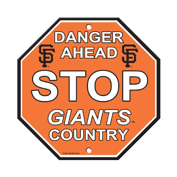San Francisco Giants Sign 12x12 Plastic Stop Style CO