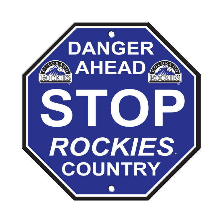 Colorado Rockies Sign 12x12 Plastic Stop Style CO