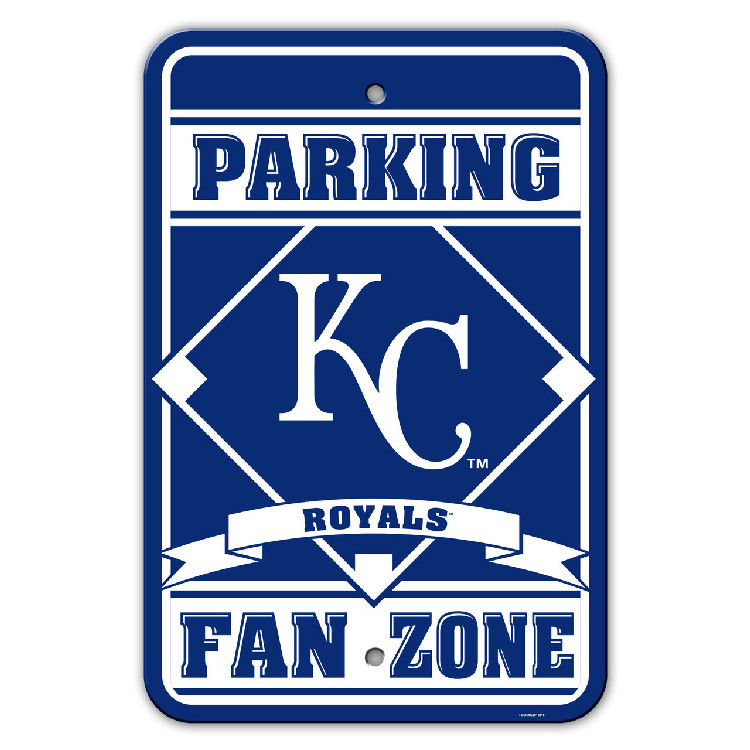 Kansas City Royals Sign 12x18 Plastic Fan Zone Parking Style CO