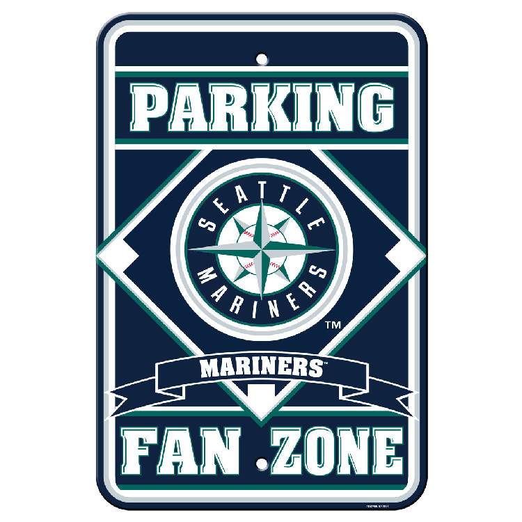 Seattle Mariners Sign 12x18 Plastic Fan Zone Parking Style CO