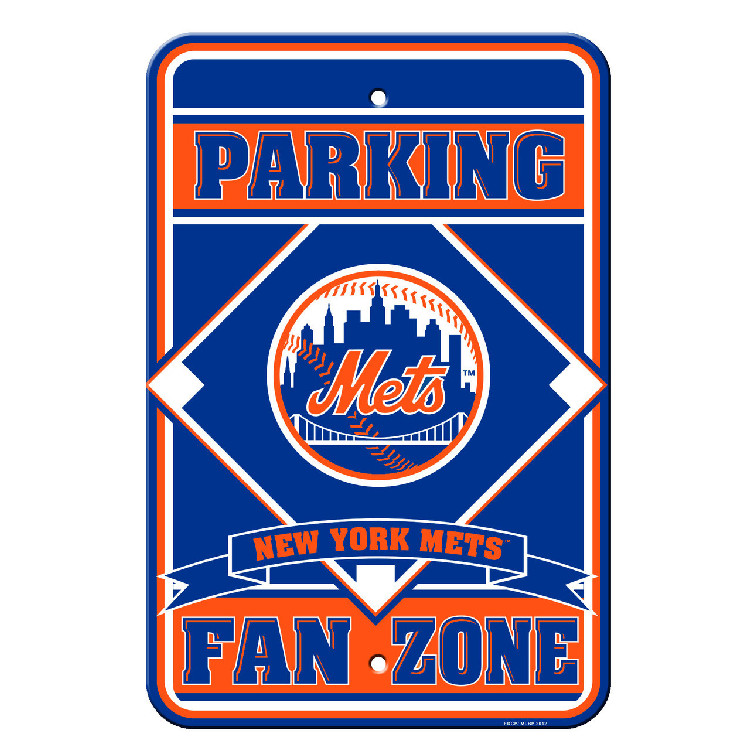 New York Mets Sign 12x18 Plastic Fan Zone Parking Style CO