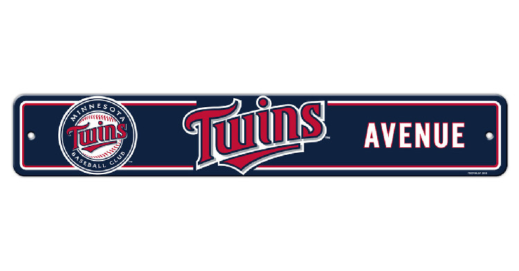 Minnesota Twins Sign 4x24 Plastic Street Style Alternate CO