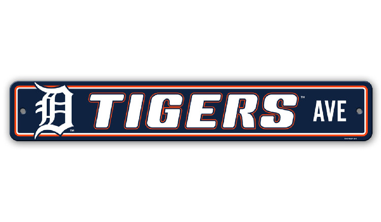 Detroit Tigers Sign 4x24 Plastic Street Style CO