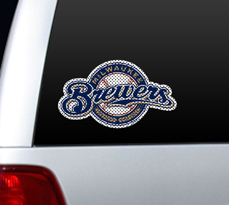 Milwaukee Brewers Window Film 12 Inch Die Cut CO