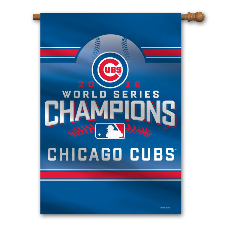 Chicago Cubs Banner Premium 28x40 Wall 2016 World Series Champs