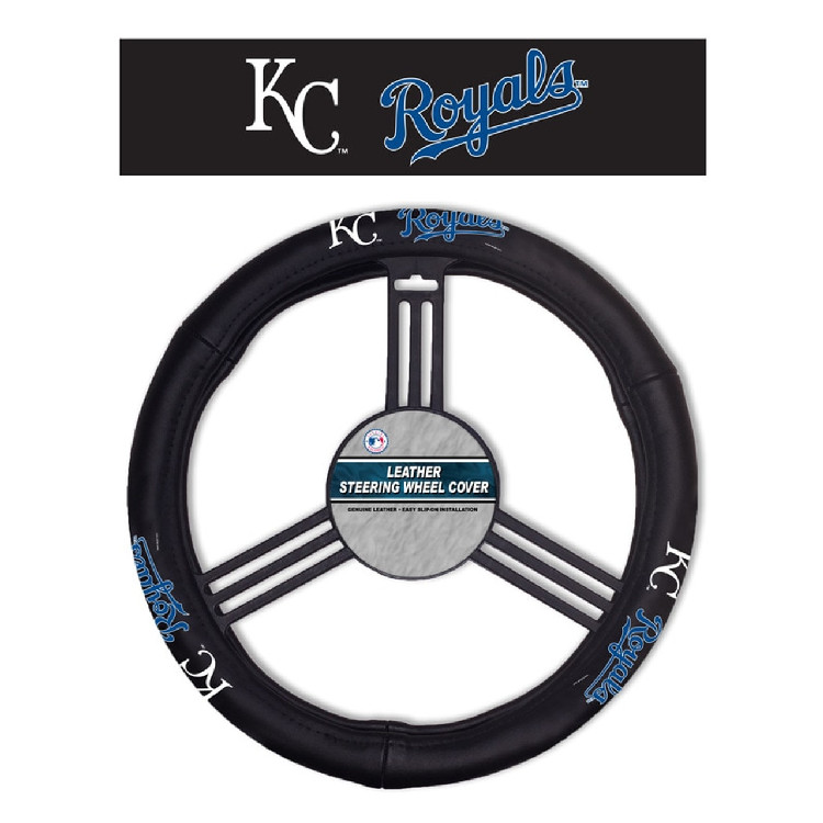 Kansas City Royals Steering Wheel Cover Leather CO