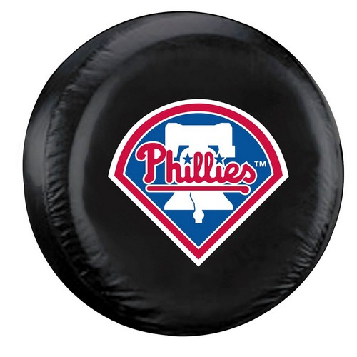 Fremont Die Philadelphia Phillies Black Tire Cover - Standard Size -