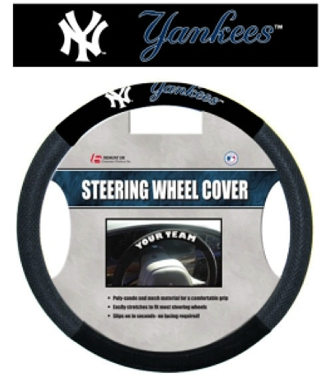 New York Yankees Steering Wheel Cover Mesh Style CO