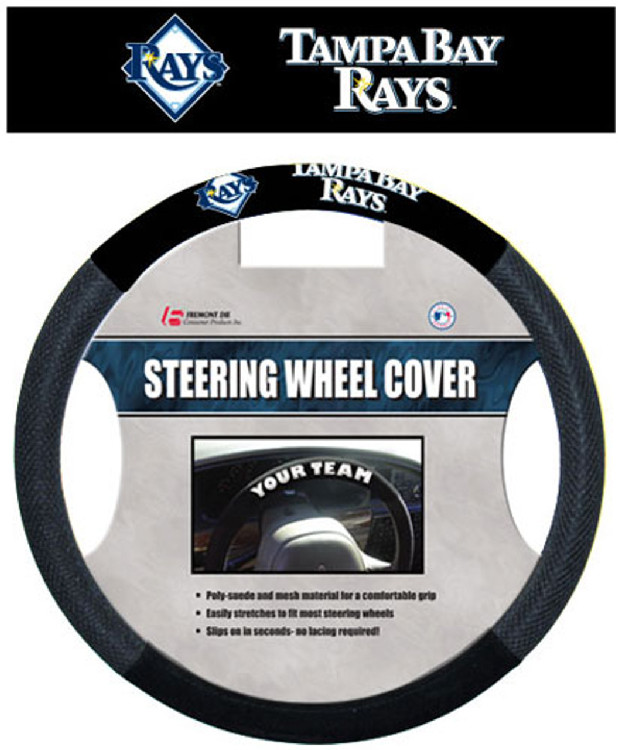 Tampa Bay Rays Steering Wheel Cover Mesh Style CO