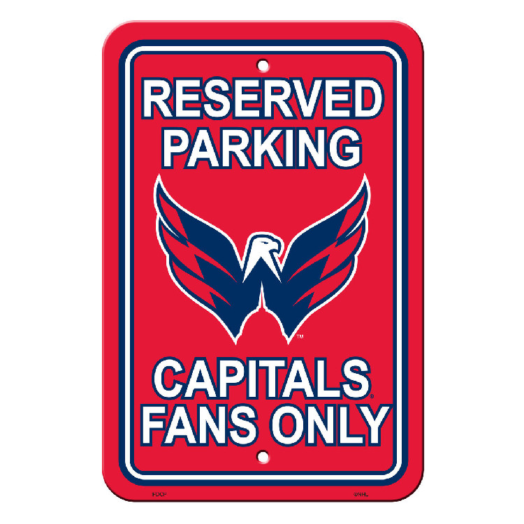 Washington Capitals Sign 12x18 Plastic Reserved Parking Style CO