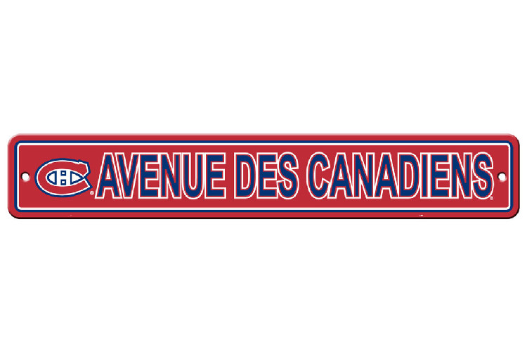 Montreal Canadiens Sign 4x24 Plastic Street Style CO