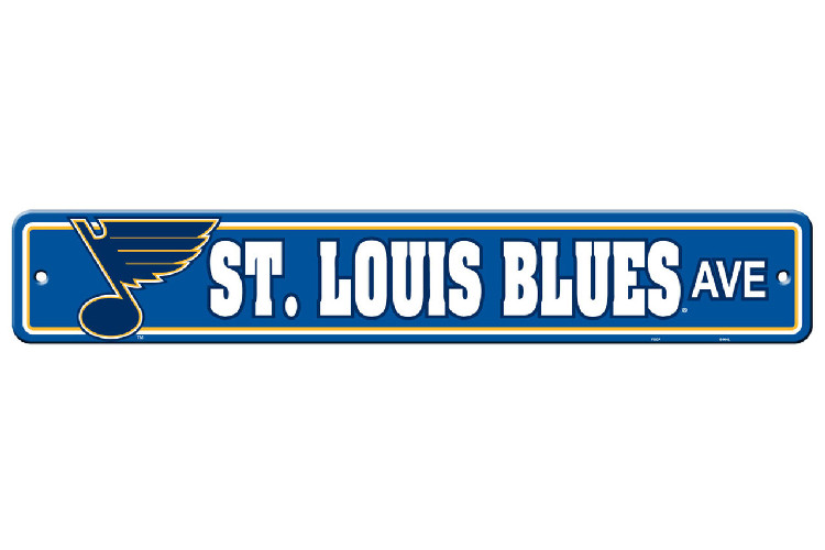 St. Louis Blues Sign 4x24 Plastic Street Style CO