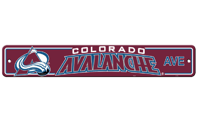 Colorado Avalanche Sign 4x24 Plastic Street Style CO