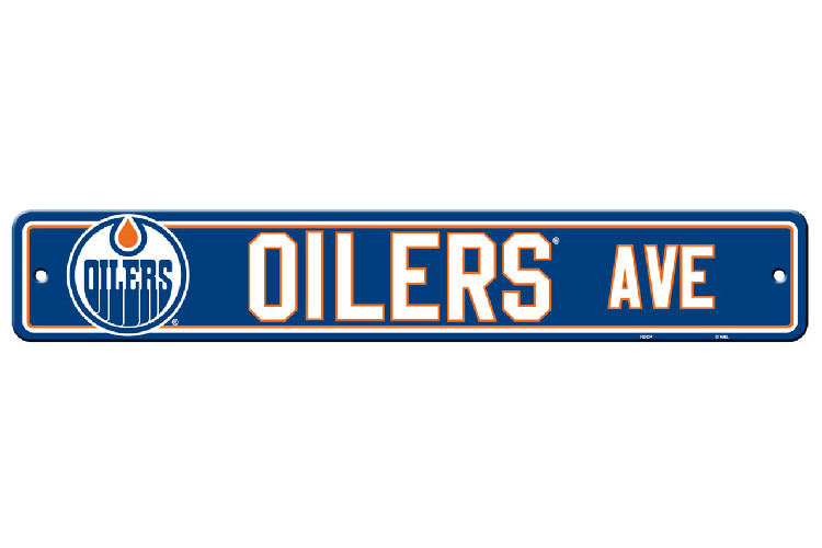 Edmonton Oilers Sign 4x24 Plastic Street Style CO