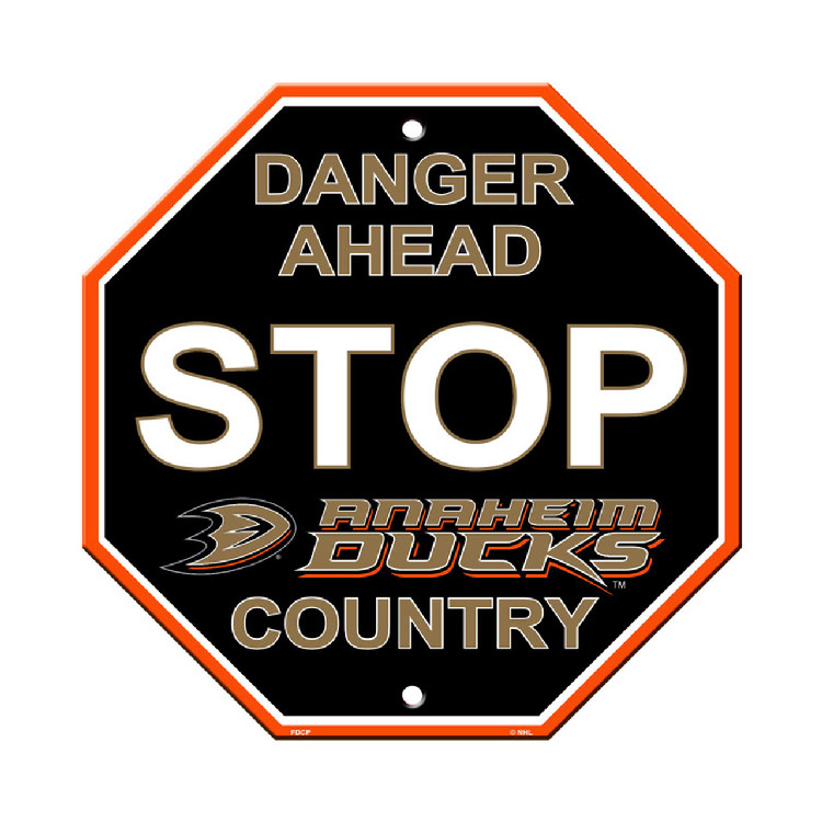 Anaheim Ducks Sign 12x12 Plastic Stop Style CO