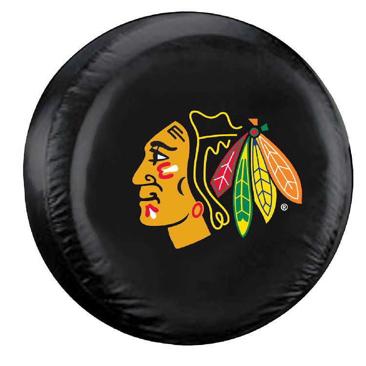 Chicago Blackhawks Tire Cover Standard Size Black CO