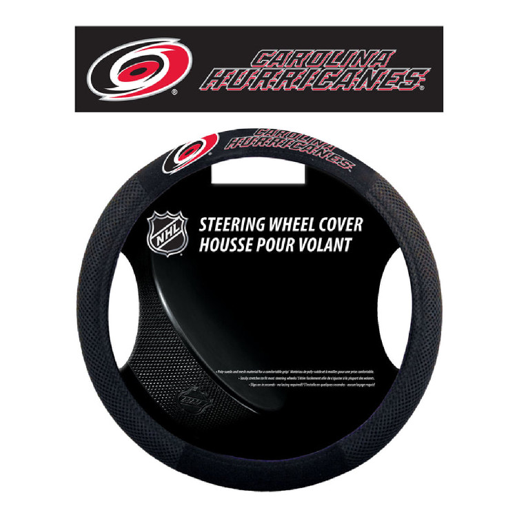 Carolina Hurricanes Steering Wheel Cover Mesh Style CO