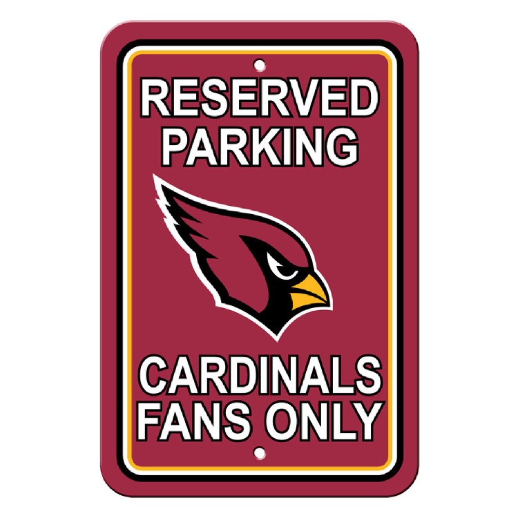 Arizona Cardinals Sign 12x18 Plastic Reserved Parking Style CO