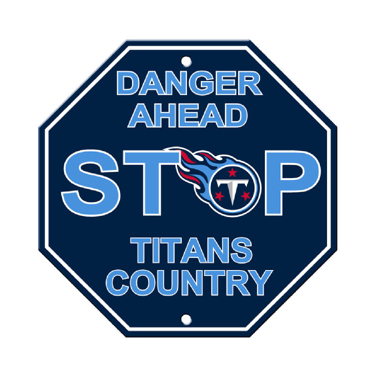 Tennessee Titans Sign 12x12 Plastic Stop Style Alternate CO