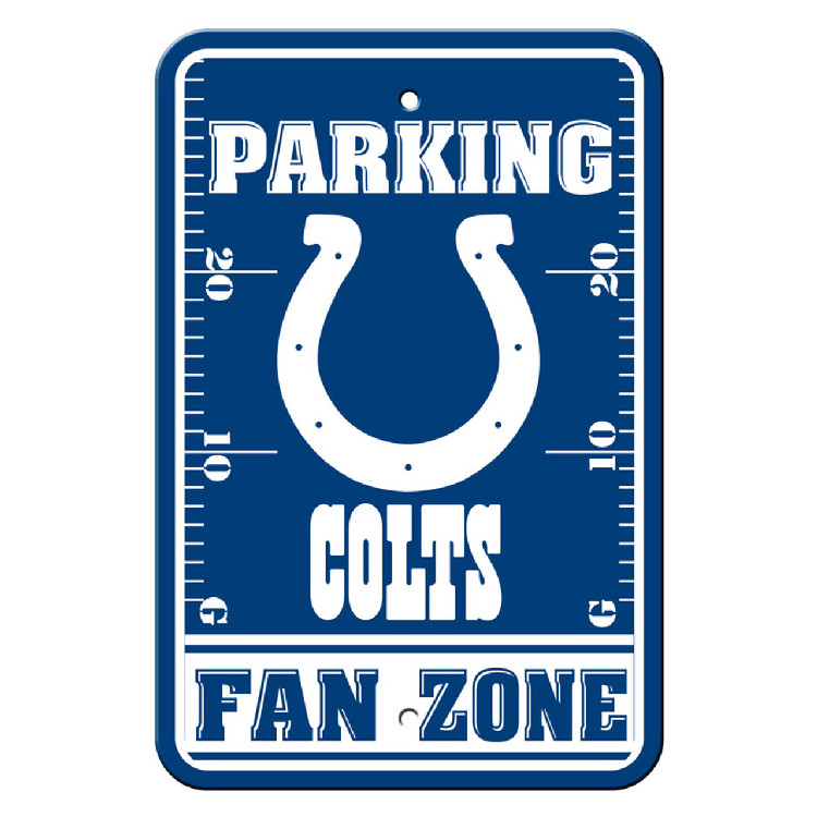 Indianapolis Colts Sign 12x18 Plastic Fan Zone Parking Style CO