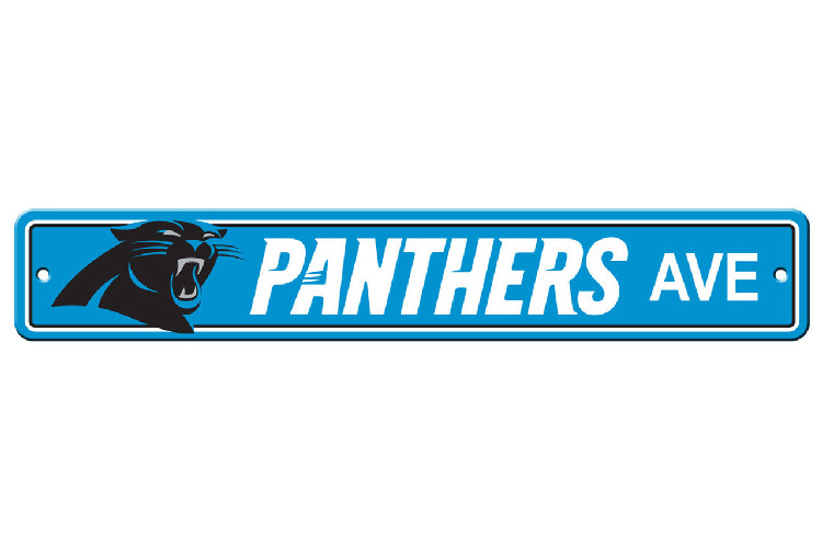 Carolina Panthers Sign 4x24 Plastic Street Style