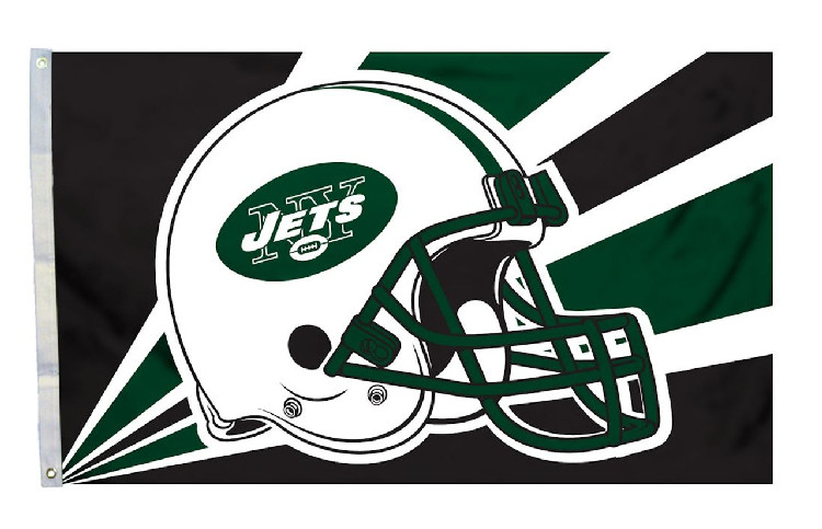 New York Jets Flag 3x5 Helmet Design