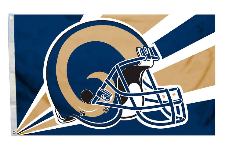 Los Angeles Rams Flag 3x5 Helmet Design