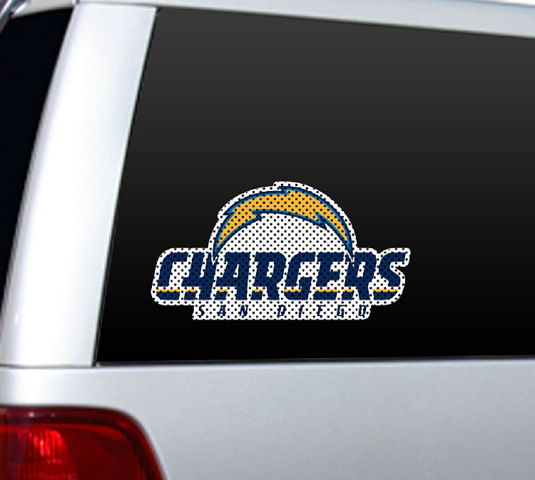 San Diego Chargers Die-Cut Window Film - Large -