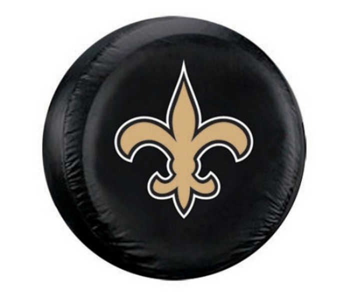 Fremont Die New Orleans Saints Tire Cover Large Size Black Logo Design CO