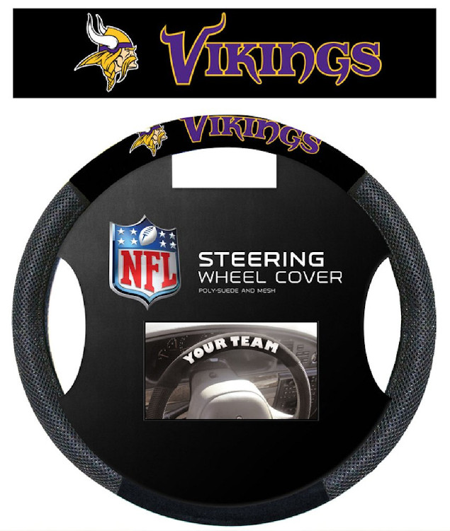 Minnesota Vikings Steering Wheel Cover Mesh Style CO