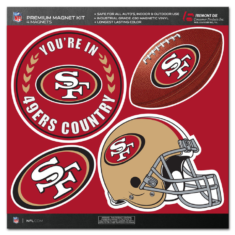 San Francisco 49ers Magnet Kit 4 Piece CO