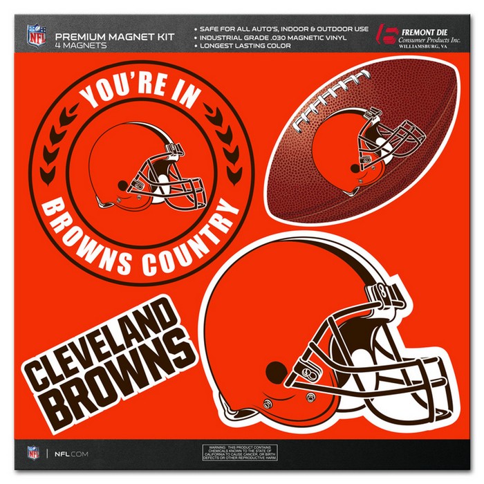 Cleveland Browns Magnet Kit 4 Piece CO