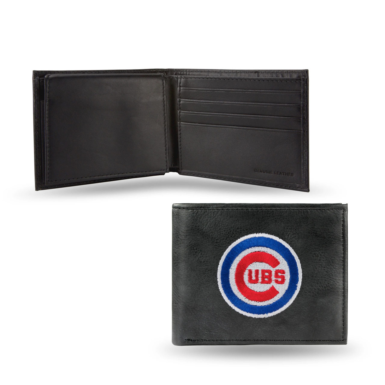 Rico Industries Chicago Cubs Wallet Billfold Leather Embroidered Black