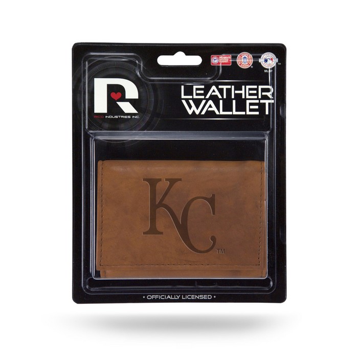 Kansas City Royals Wallet Trifold Leather Embossed