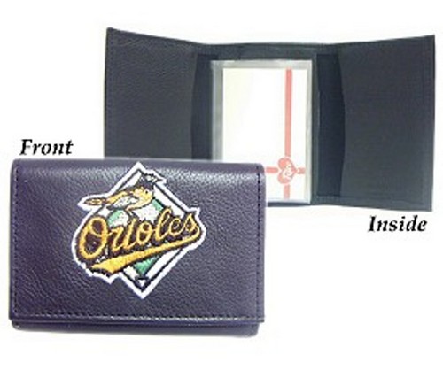 Rico Industries Baltimore Orioles Embroidered Leather Tri-Fold Wallet -