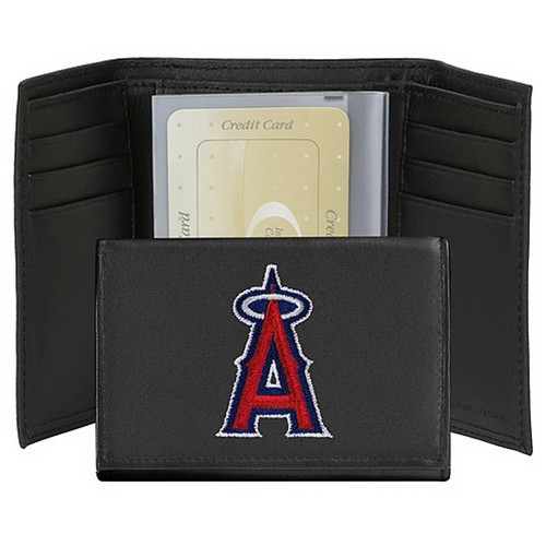 Rico Industries Los Angeles Angels Embroidered Leather Tri-Fold Wallet -