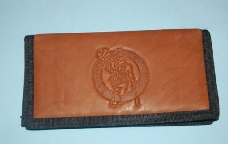 Boston Celtics Checkbook Cover Leather/Nylon Embossed CO